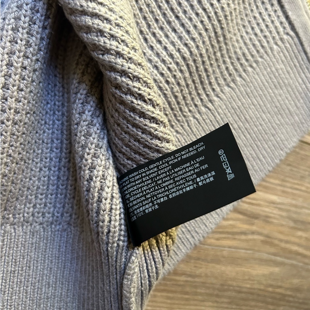 Theory | Gary Full Zip Jacket, Heavyweight Knit in Force Grey/Ivory (S) - Picture 12 of 16